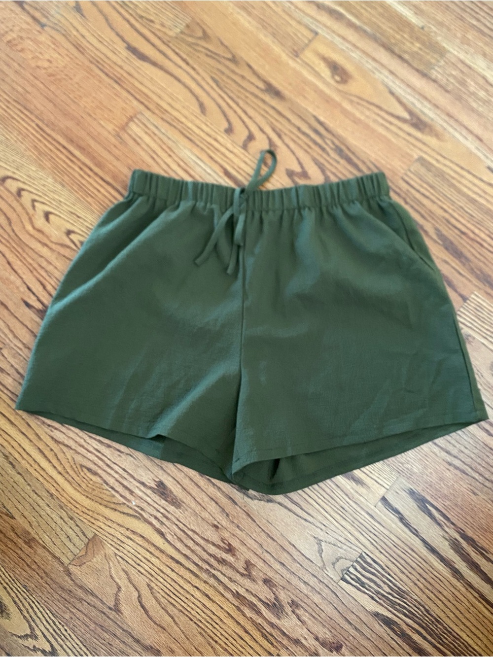 Emory Rose Olive Green Women's Drawstring Shorts